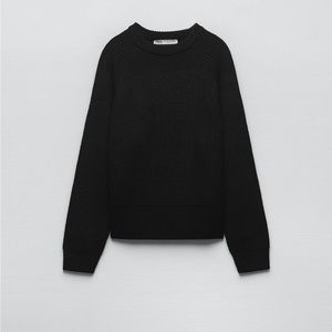 Zara Black Rib Sweater BNWT